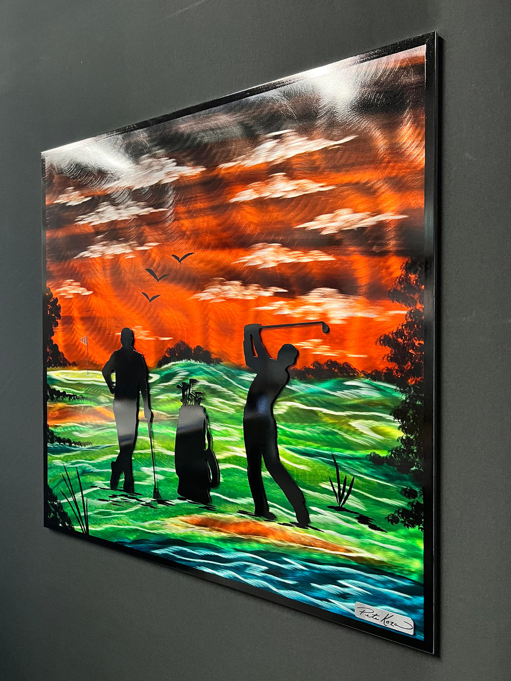 Golfing Day With Dad Scene "Special Edition" PETE KOZA METAL ART