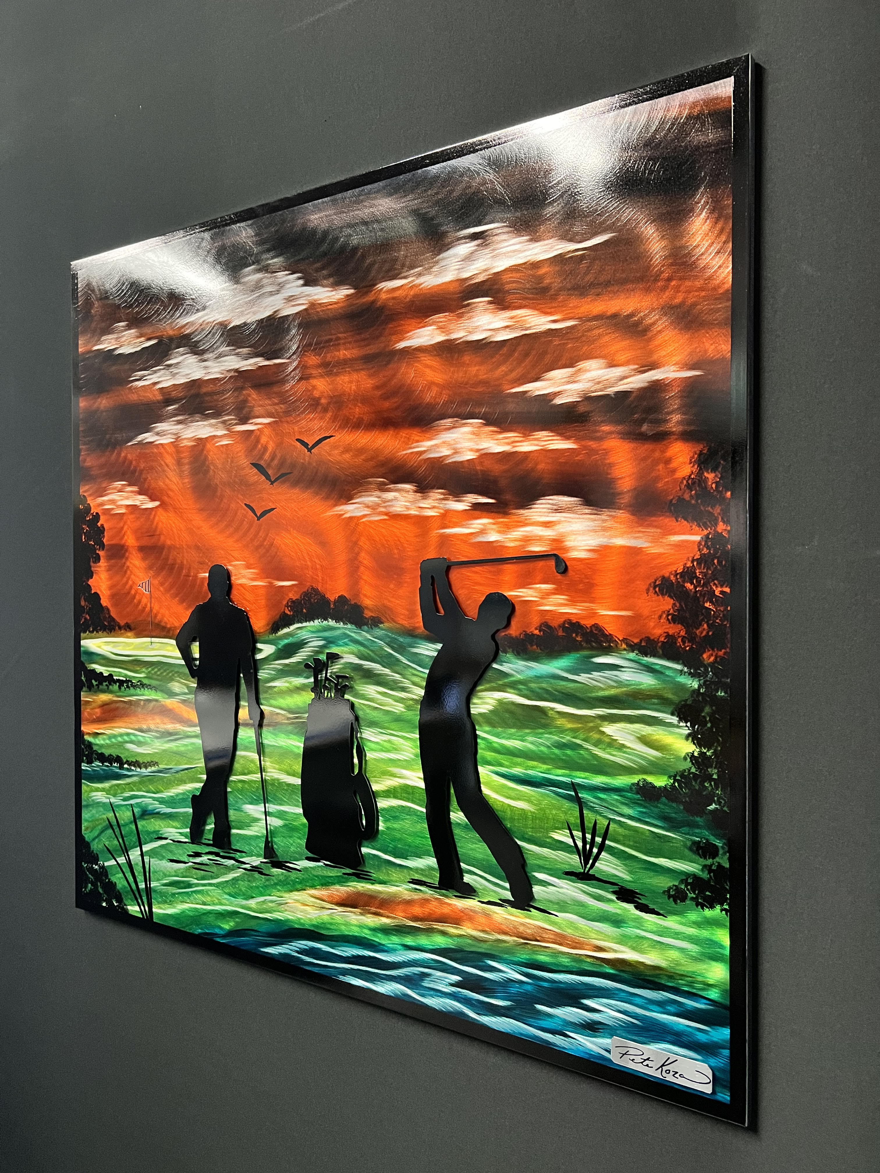 Golfing Day With Dad Scene "Special Edition" PETE KOZA METAL ART