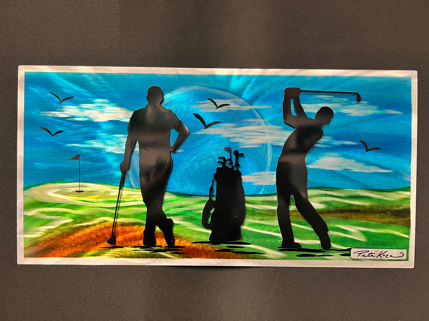 Golf Day Scene PETE KOZA METAL ART