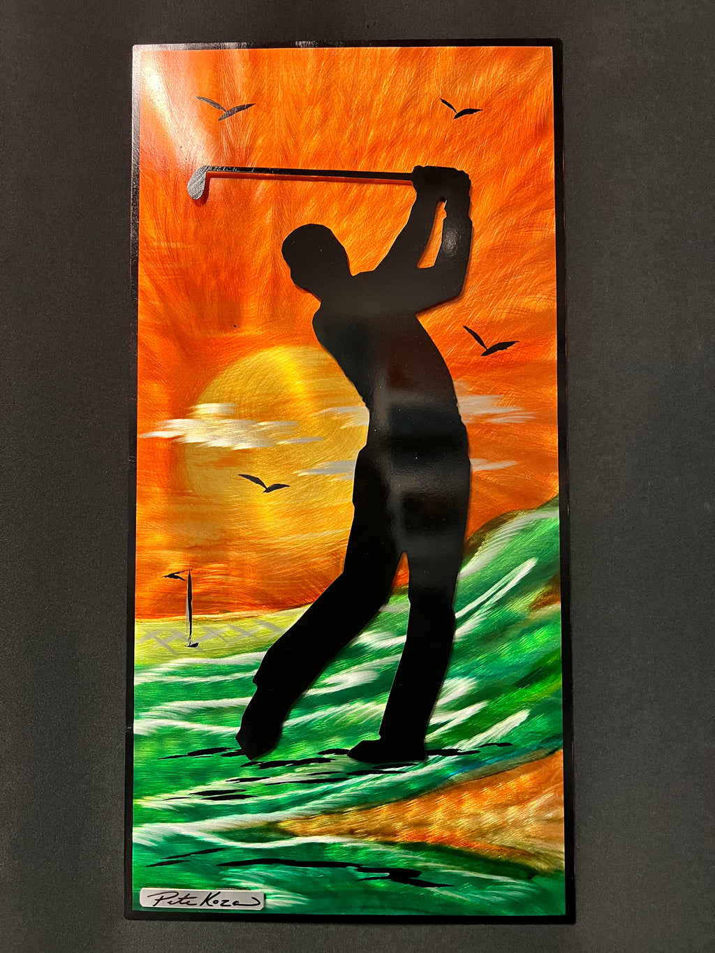 Golfing Life Scene PETE KOZA METAL ART