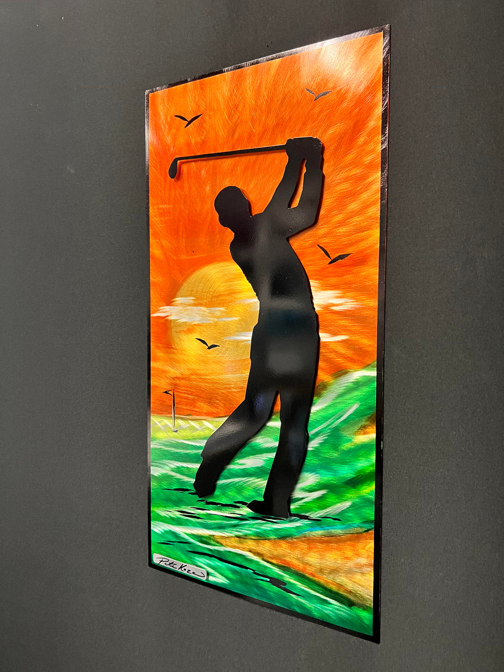 Golfing Life Scene PETE KOZA METAL ART
