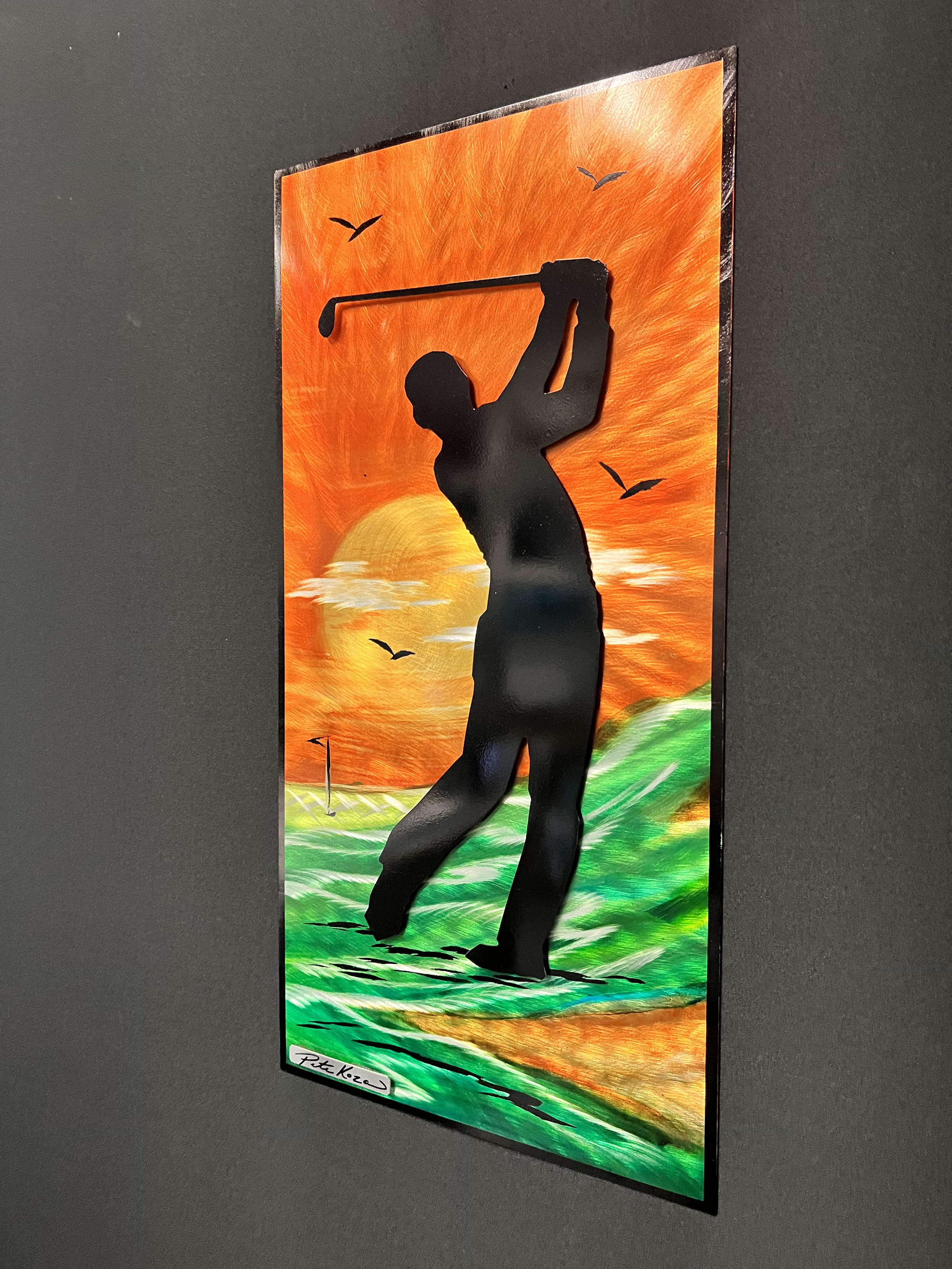 Golfing Life Scene PETE KOZA METAL ART