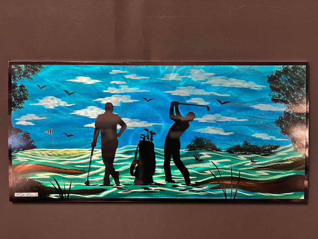 Golfing Under The Blue Skies PETE KOZA METAL ART