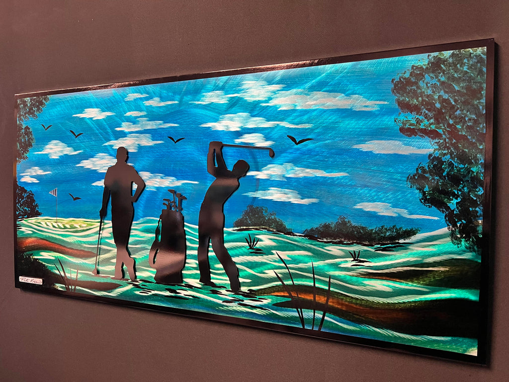 Golfing Under The Blue Skies PETE KOZA METAL ART