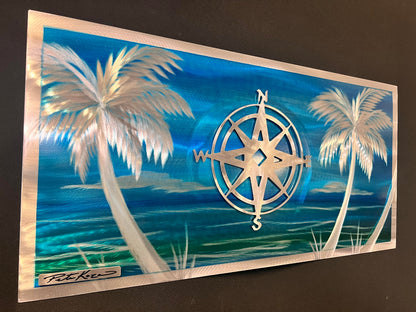 Ocean Palm Vibes PETE KOZA METAL ART