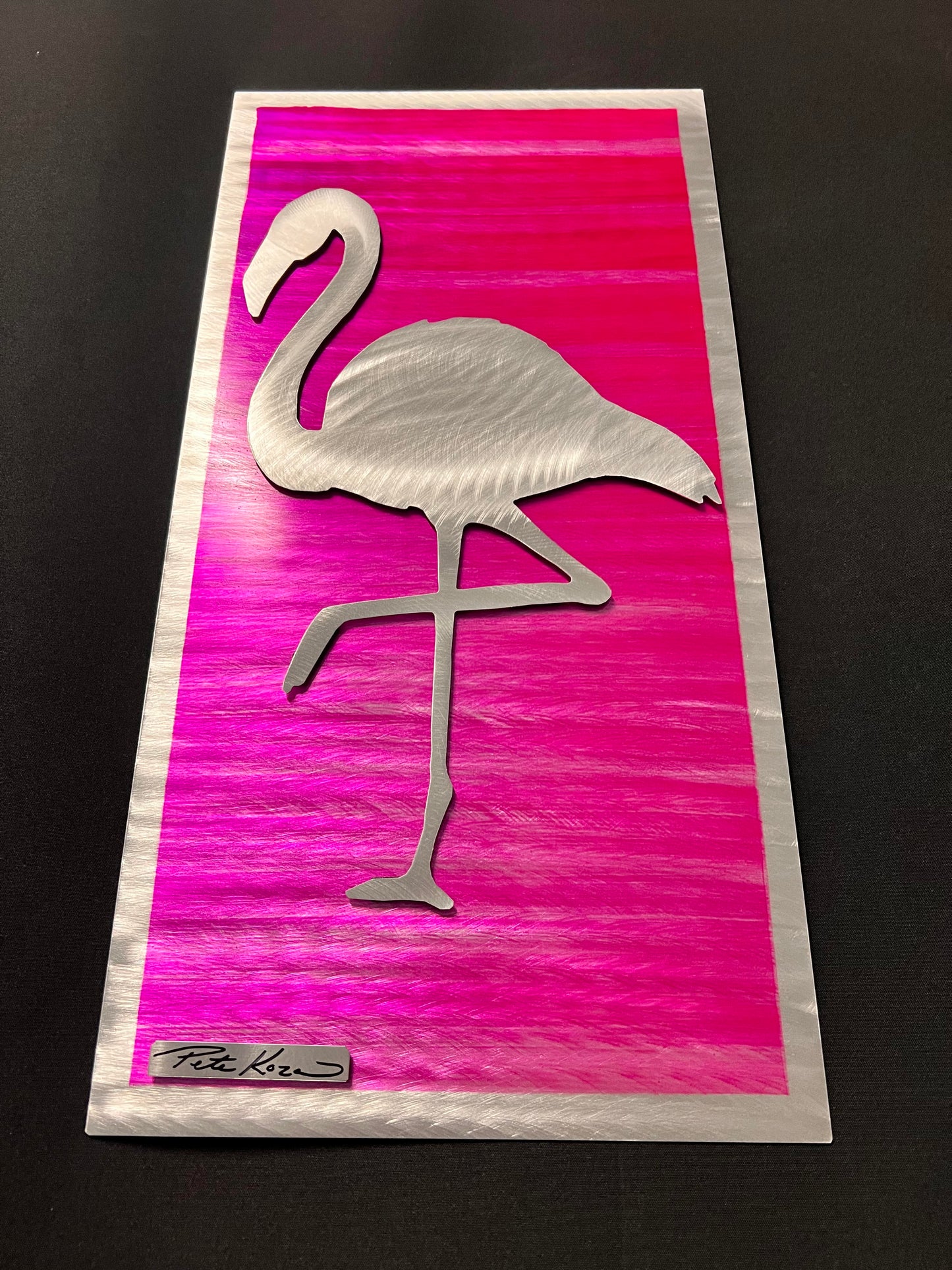 Flamingo Scene - Pete Koza Metal Art