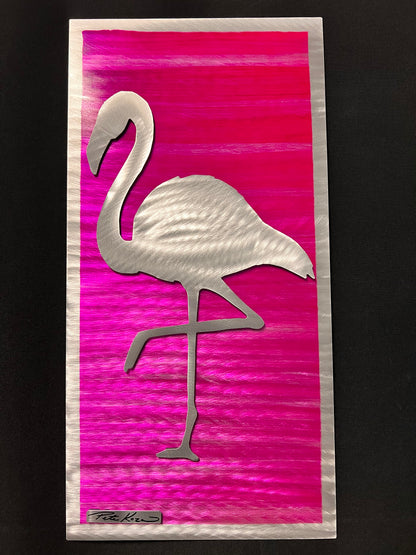 Flamingo Scene - Pete Koza Metal Art