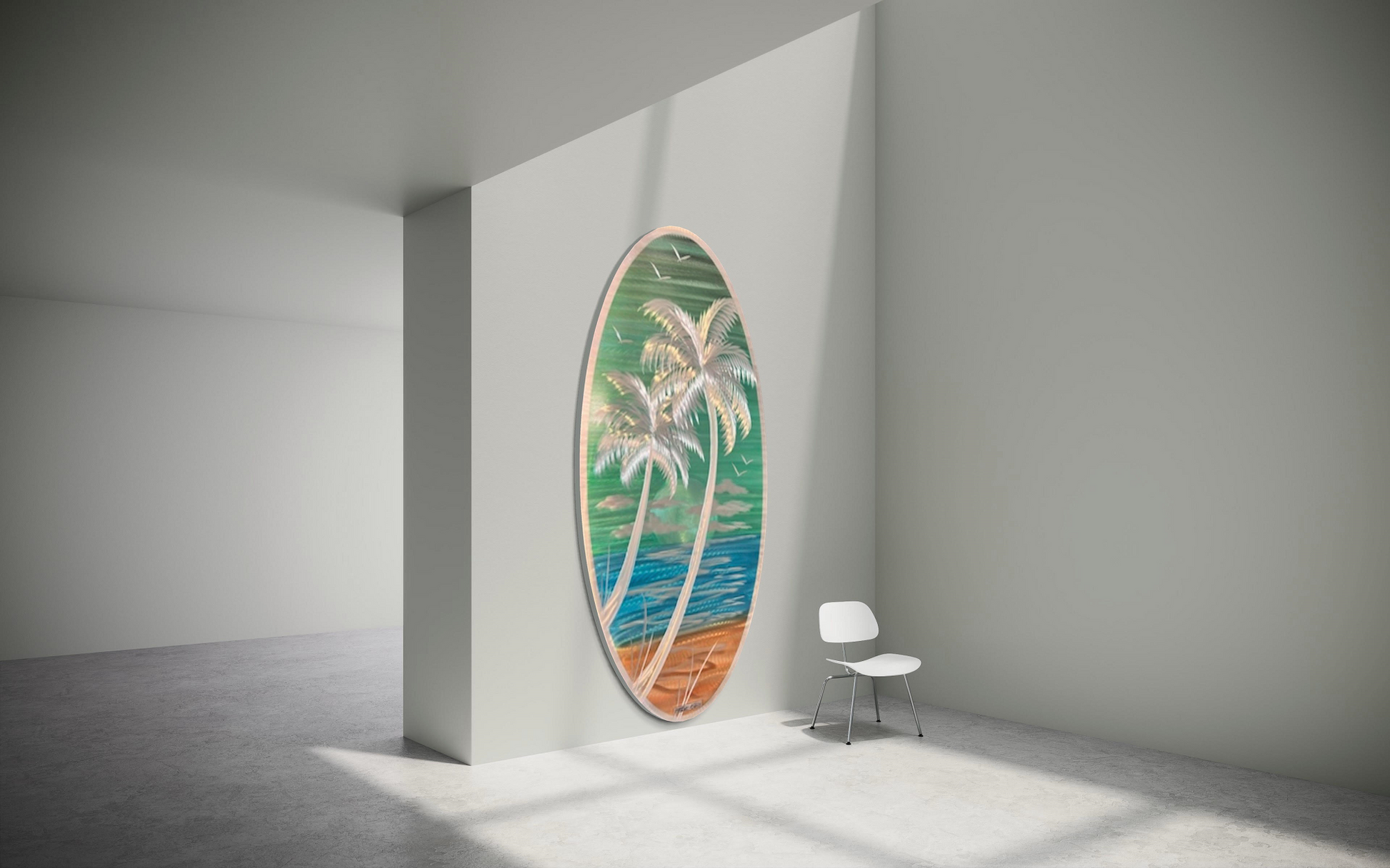 Palm Tree Island Oval PETE KOZA METAL ART