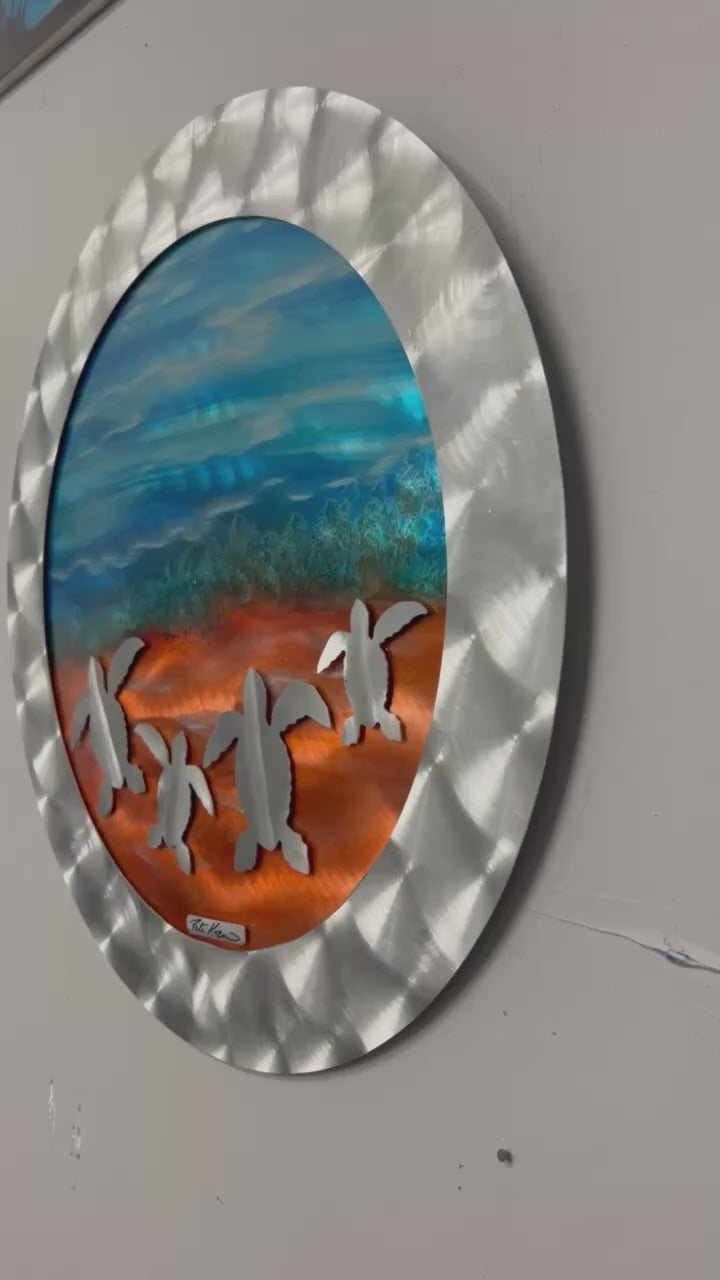 Circle Sea Turtle Scene