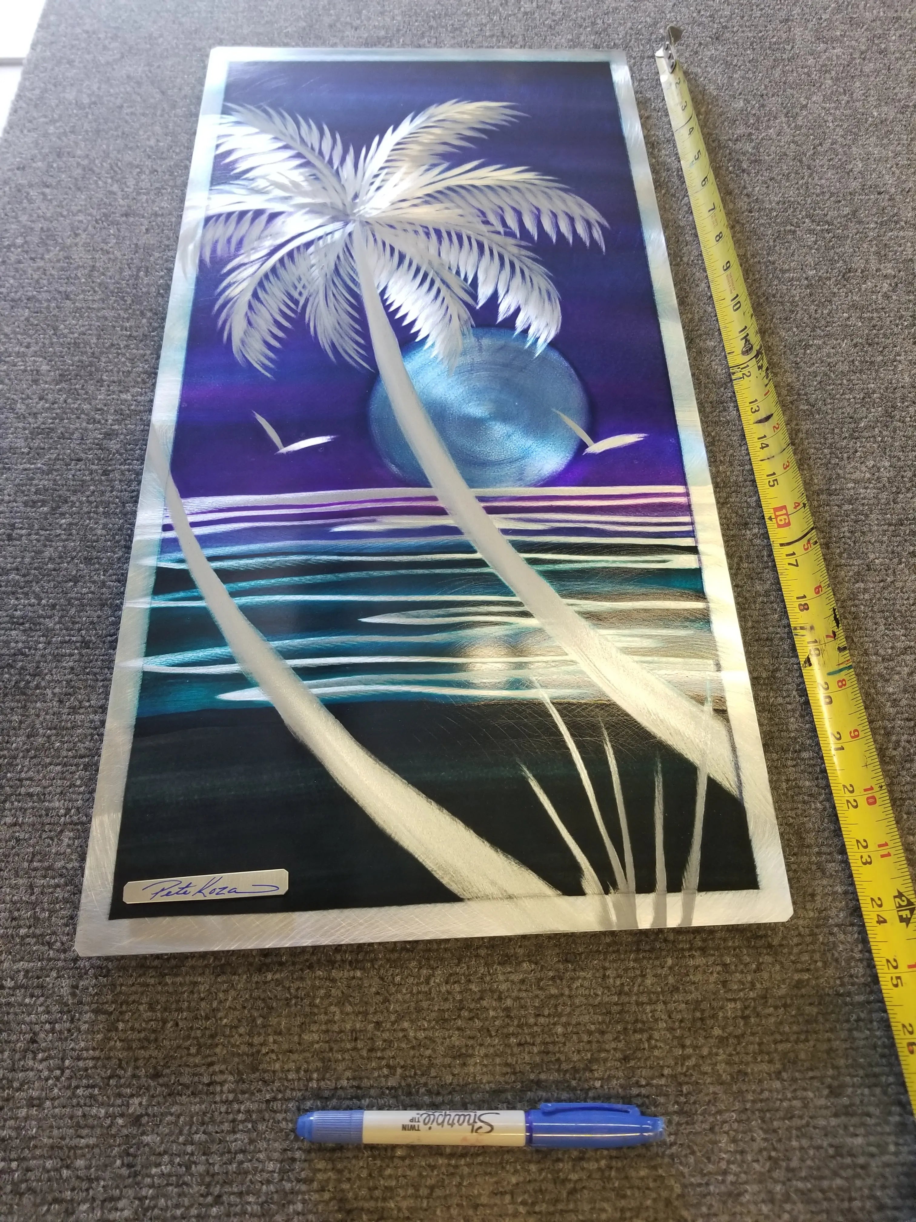 Purle Passion/Blue Moon Palm PETE KOZA METAL ART 2