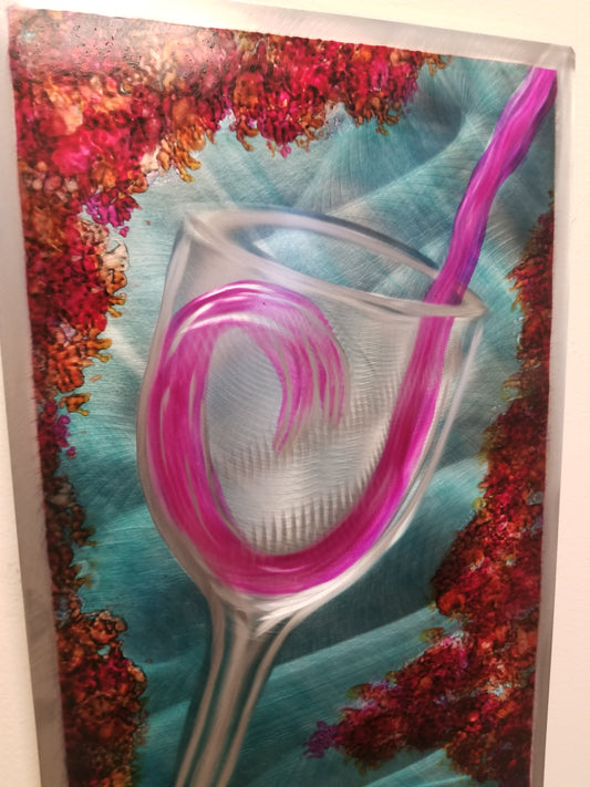 Pink Wine PETE KOZA METAL ART