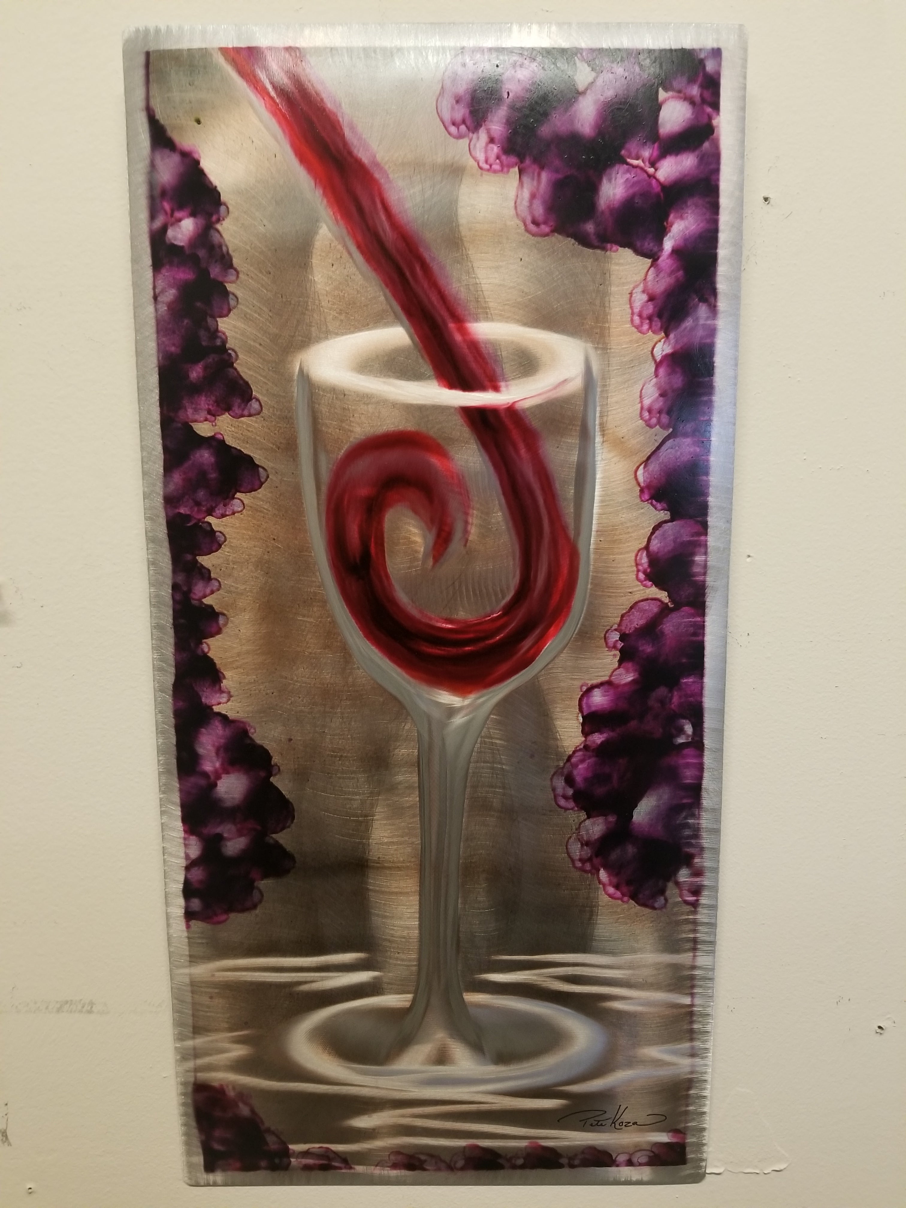 Wine not? 12"x24" PETE KOZA METAL ART