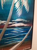 Vertical Palms Sunburst 12"x 24" PETE KOZA METAL ART
