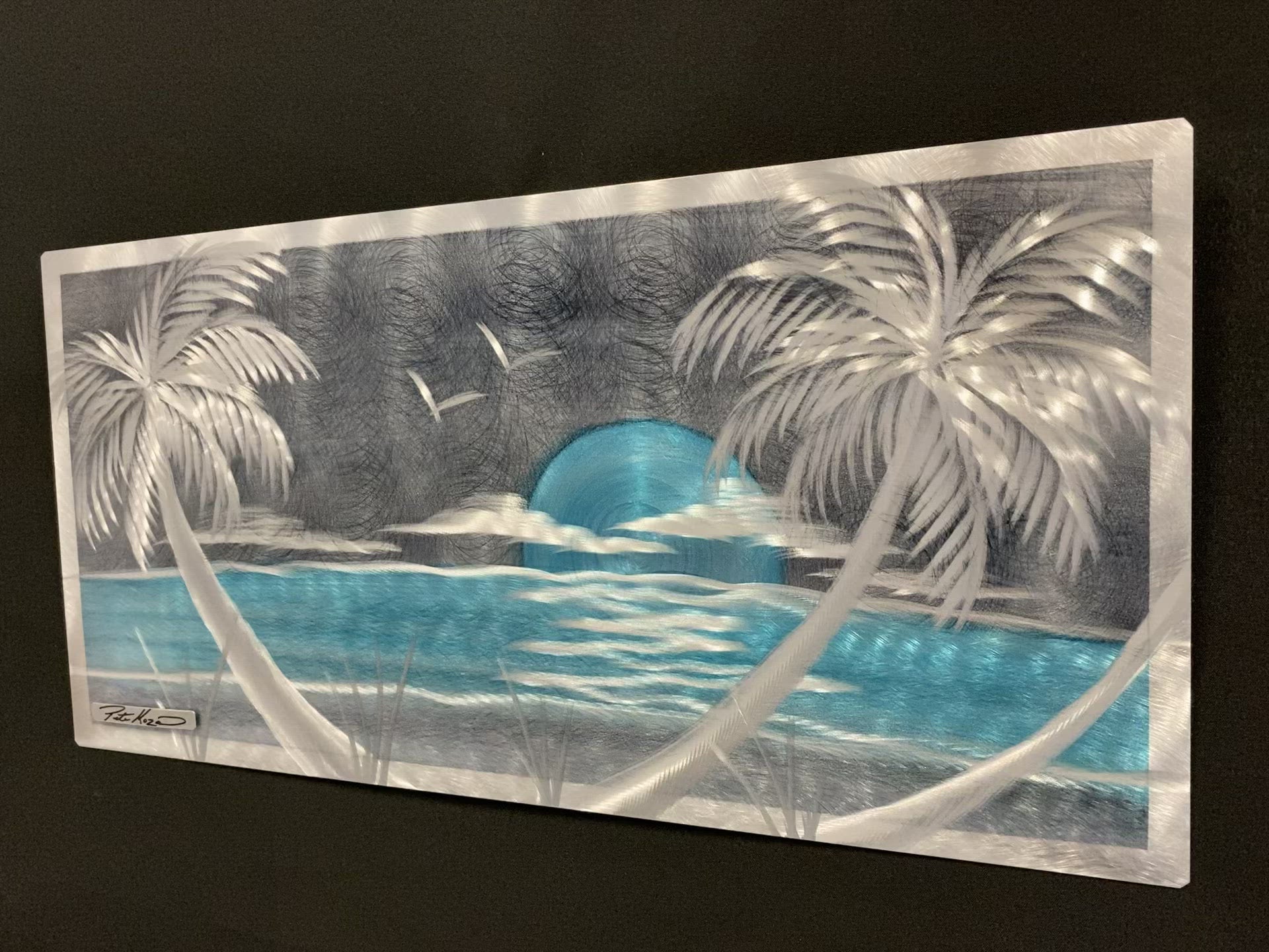 Palm Tree Ocean Scene