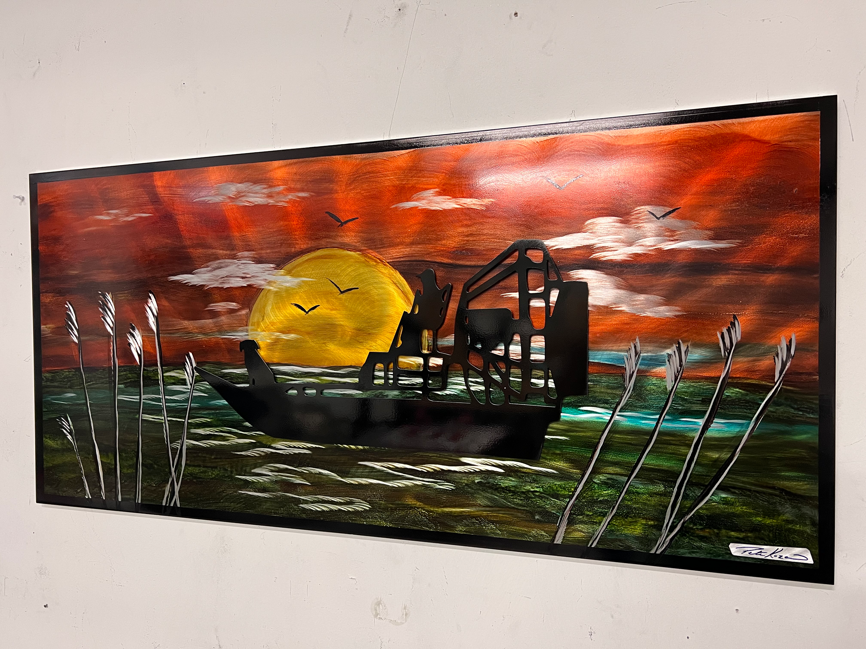 Man's Best Friend Air Boat Edition "One Of A Kind" Pete Koza Metal Art