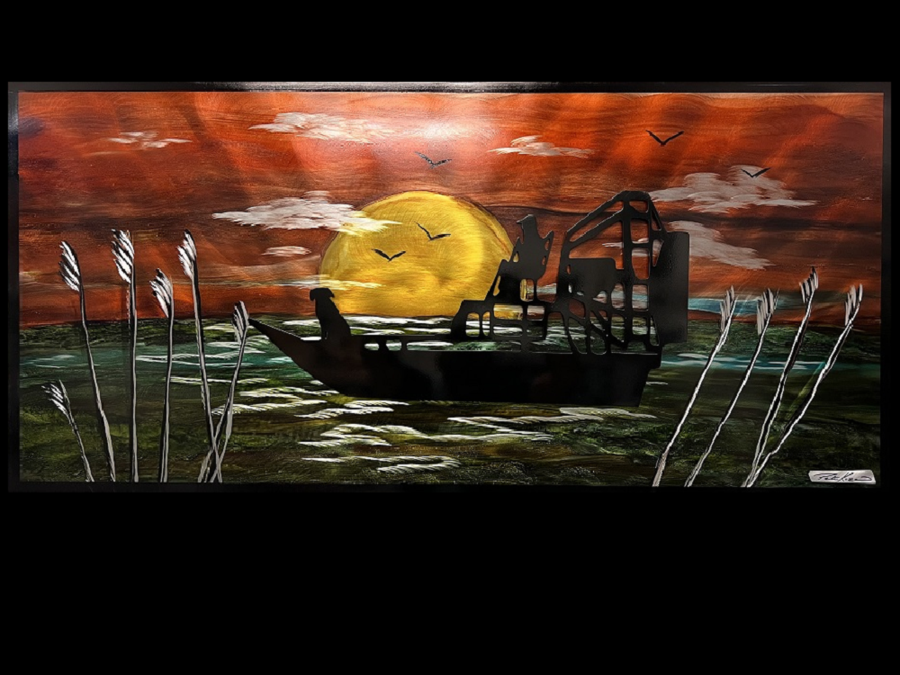 Man's Best Friend Air Boat Edition "One Of A Kind" Pete Koza Metal Art