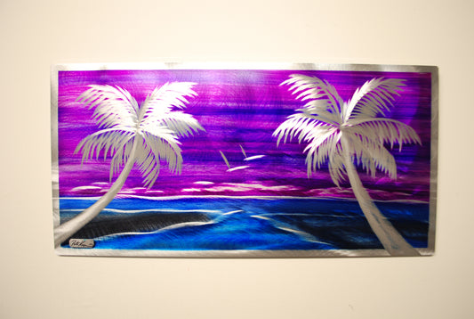 Purple passion Island 12"x24" PETE KOZA METAL ART