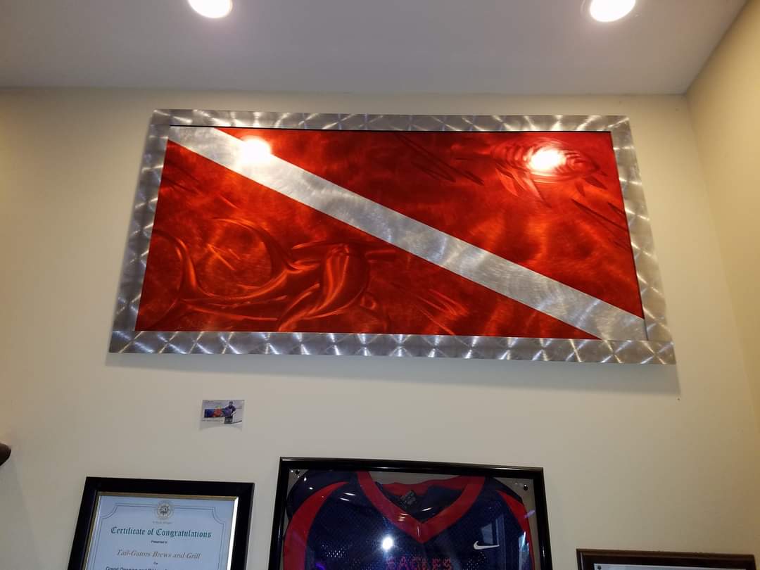 Special Design Dive Flag 2ft x 4ft PETE KOZA METAL ART