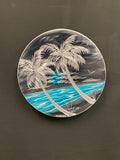 Dark Storm Ocean Circle Pan Pete Koza Metal Art