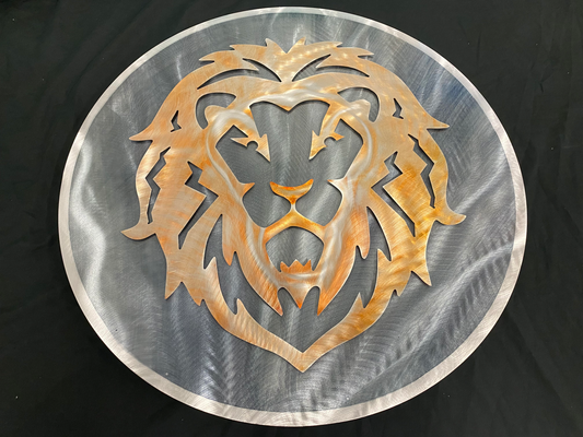 Lion Circle Pete Koza Metal Art