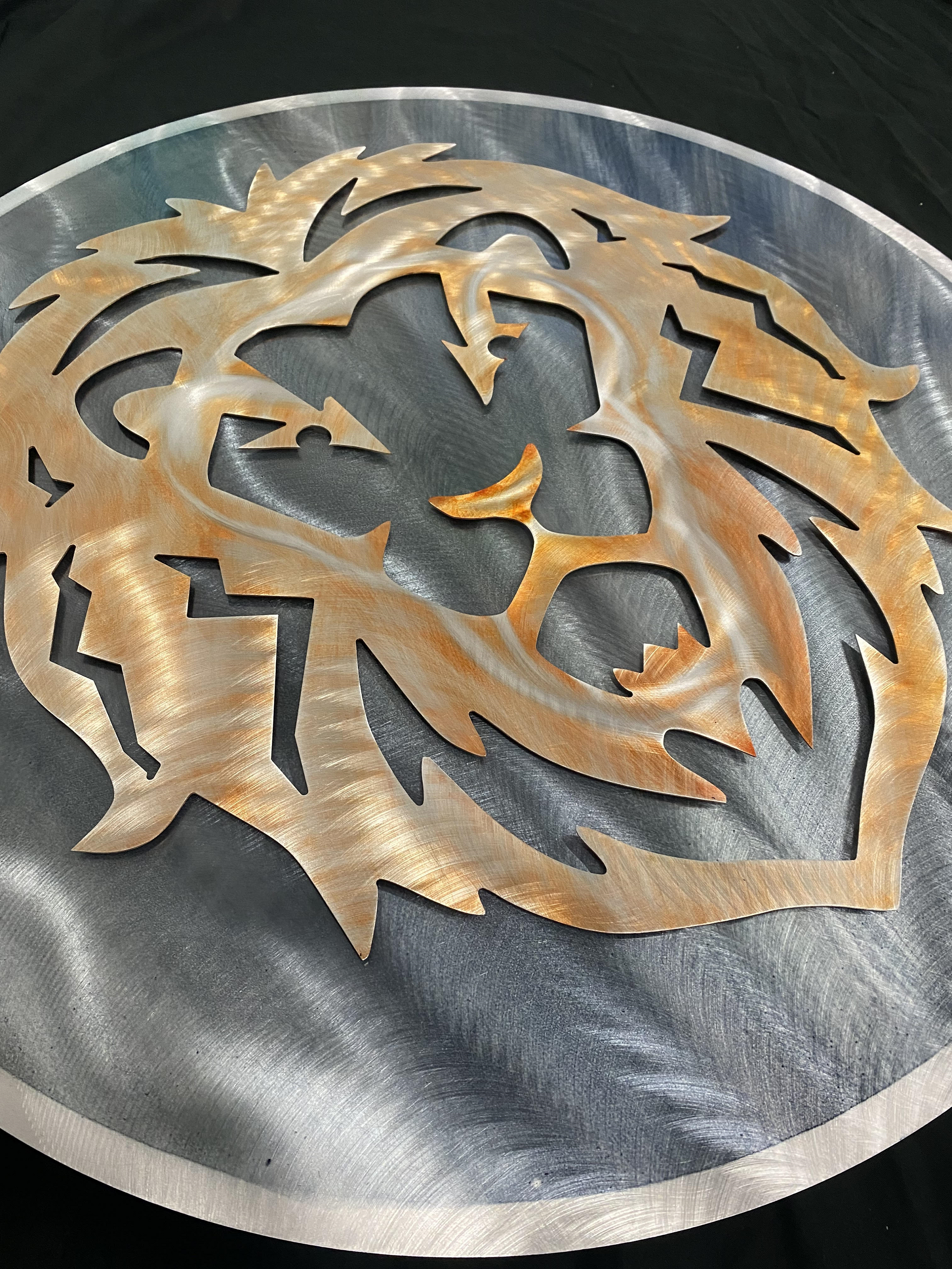 Lion Circle Pete Koza Metal Art