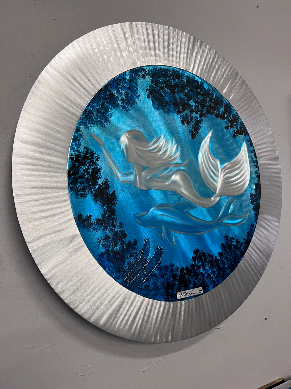 Deep Sea Mermaid Circle PETE KOZA METAL ART