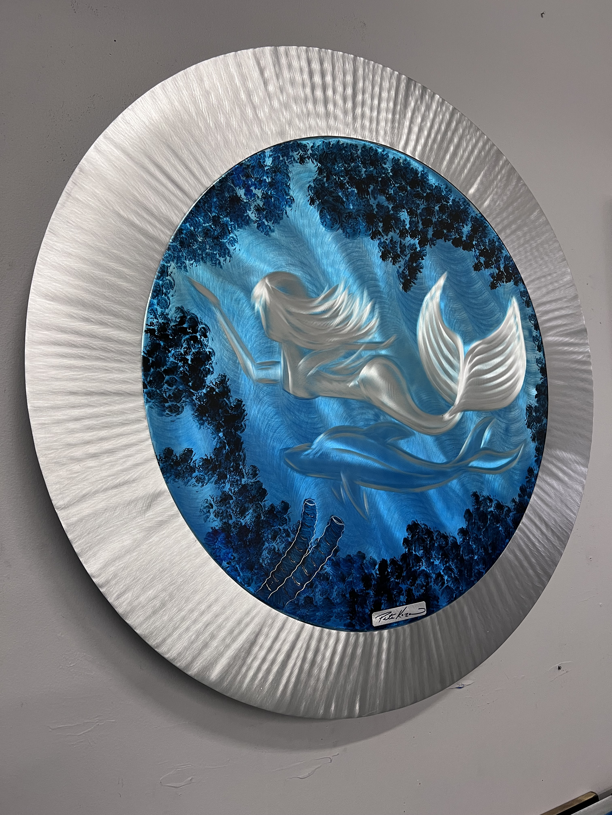 Deep Sea Mermaid Circle PETE KOZA METAL ART
