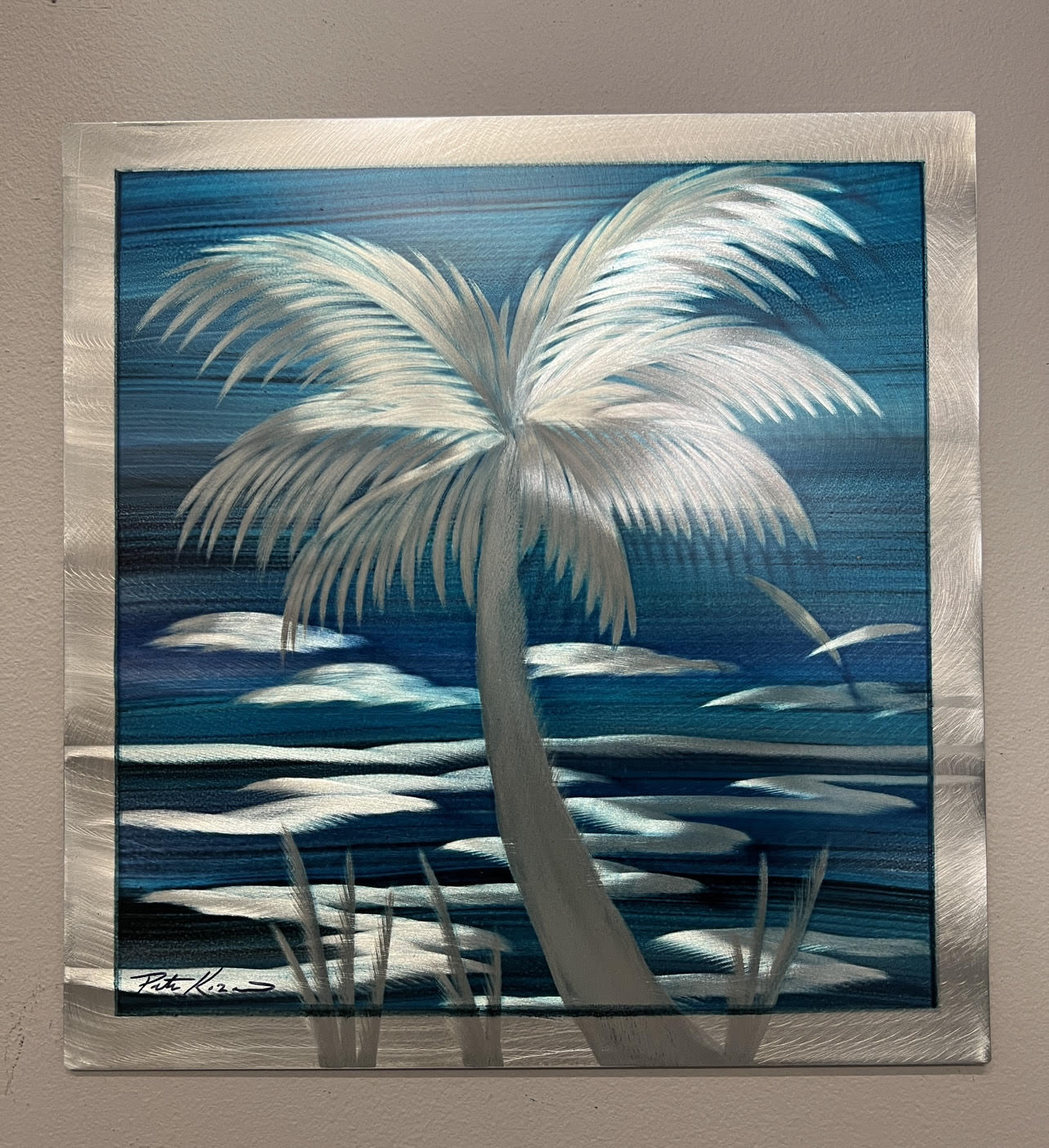Blue Day Palm + Color Options PETE KOZA METAL ART