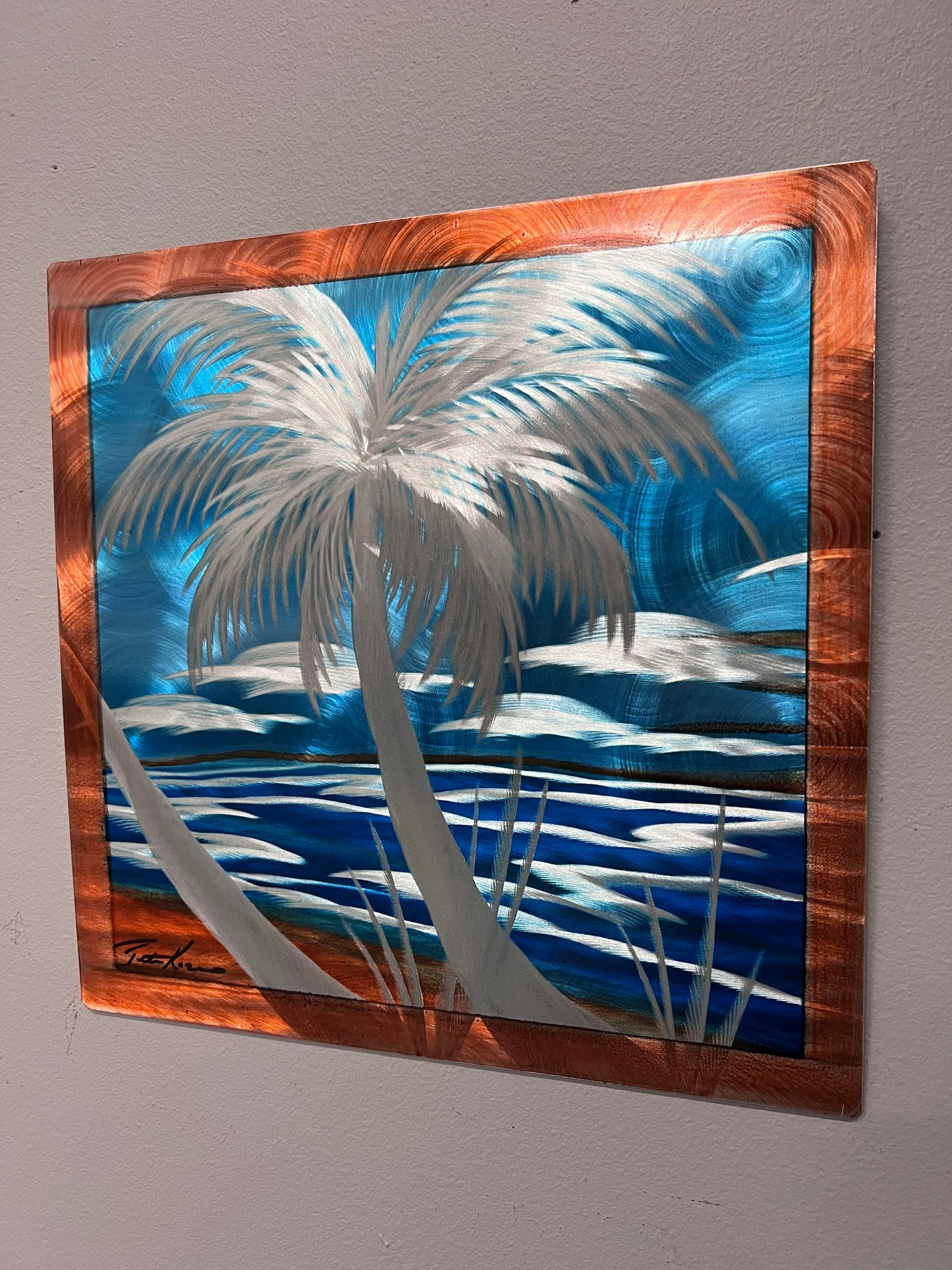 Blue Skies Palm PETE KOZA METAL ART