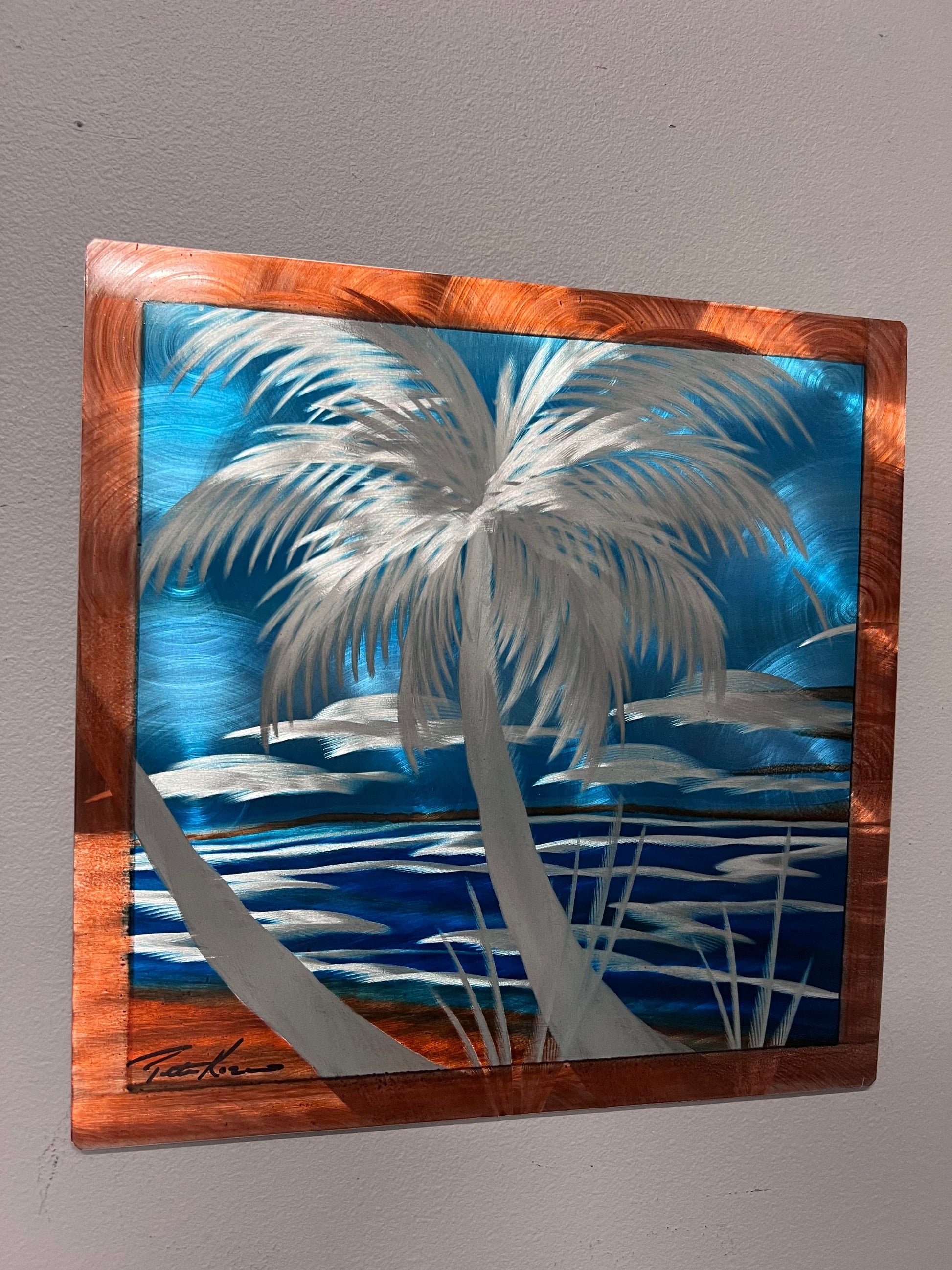 Blue Skies Palm PETE KOZA METAL ART