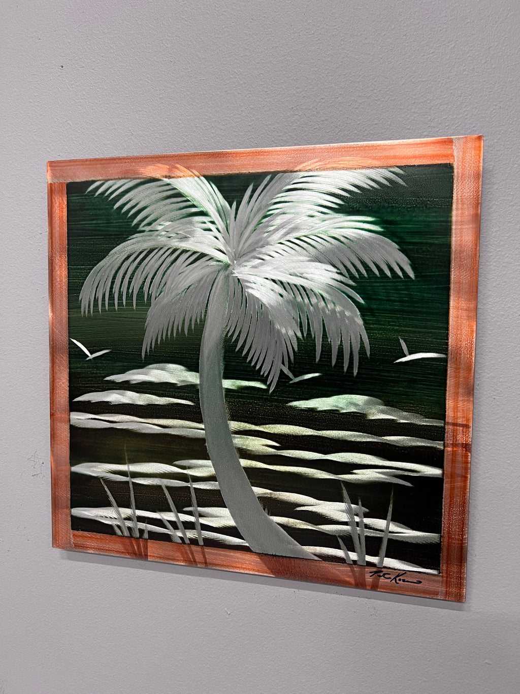 Envy Island Palm Pete Koza Metal Art