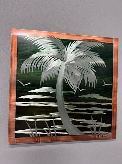Envy Island Palm Pete Koza Metal Art