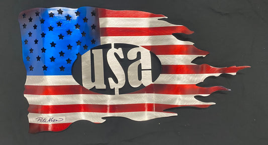USA v2.0 Flag PETE KOZA METAL ART