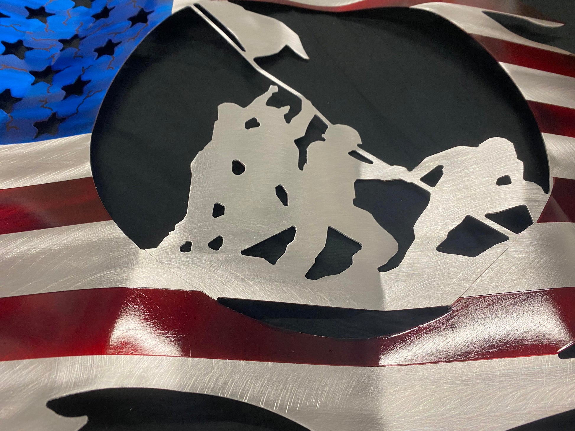 Iwo Jima Flag PETE KOZA METAL ART