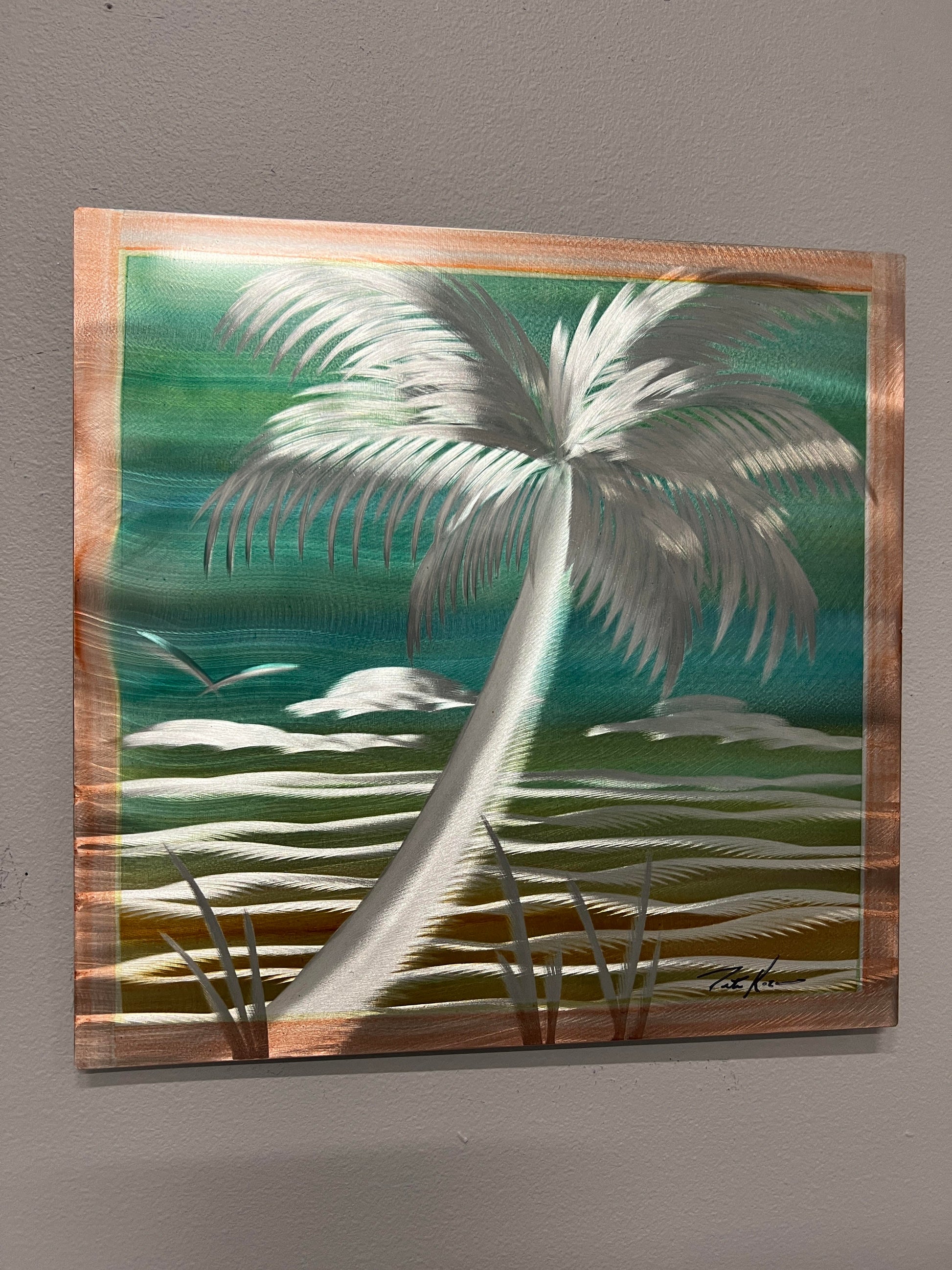Florida Shore Palm Pete Koza Metal Art