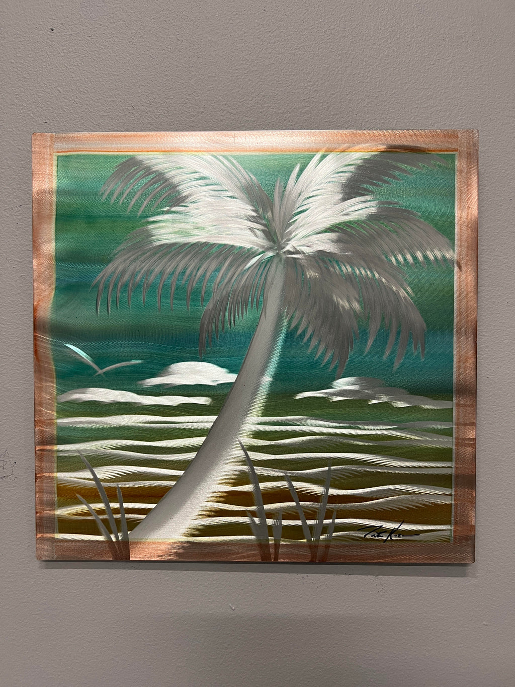 Blue Day Palm + Color Options PETE KOZA METAL ART