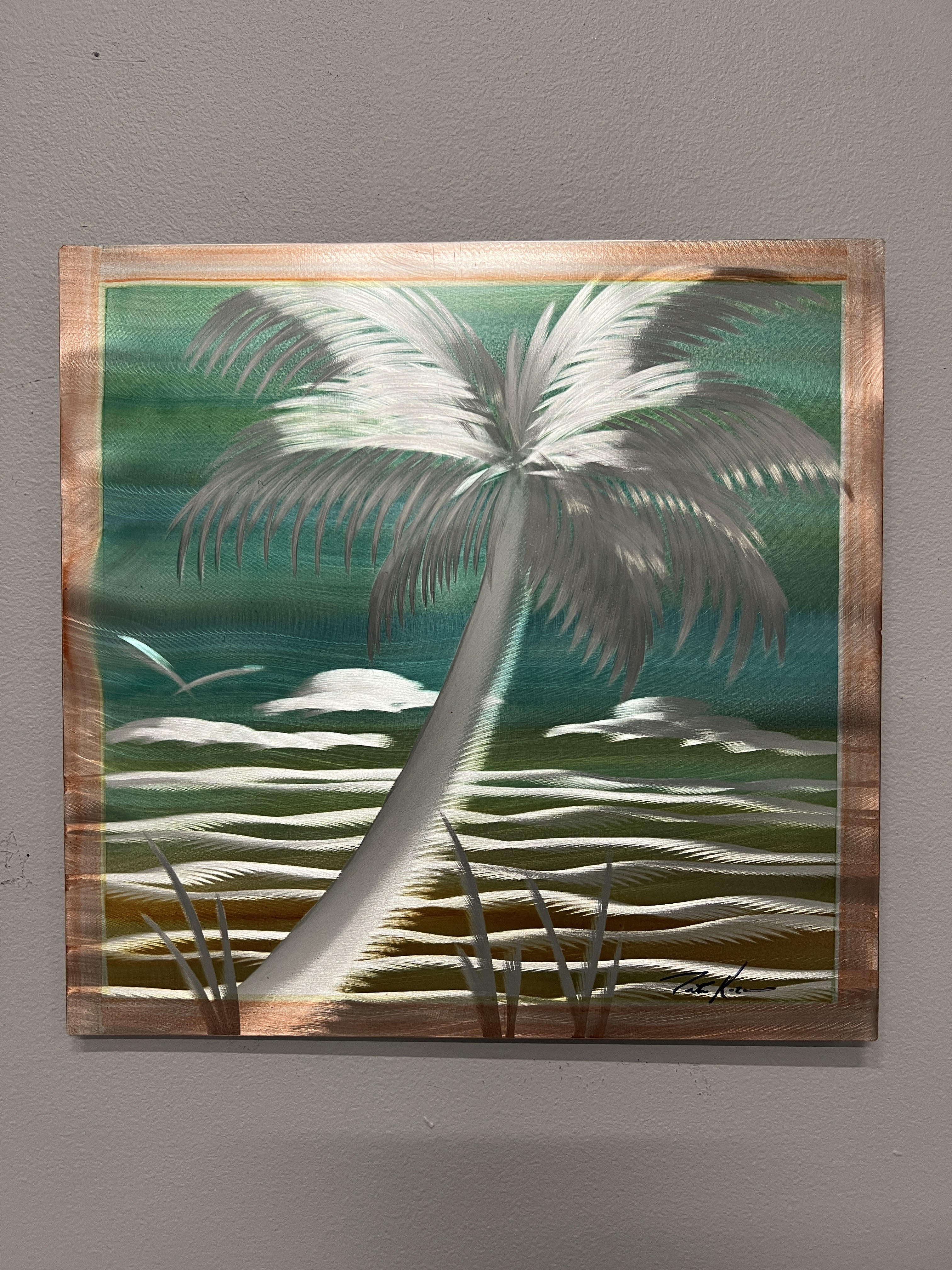 Blue Day Palm + Color Options PETE KOZA METAL ART
