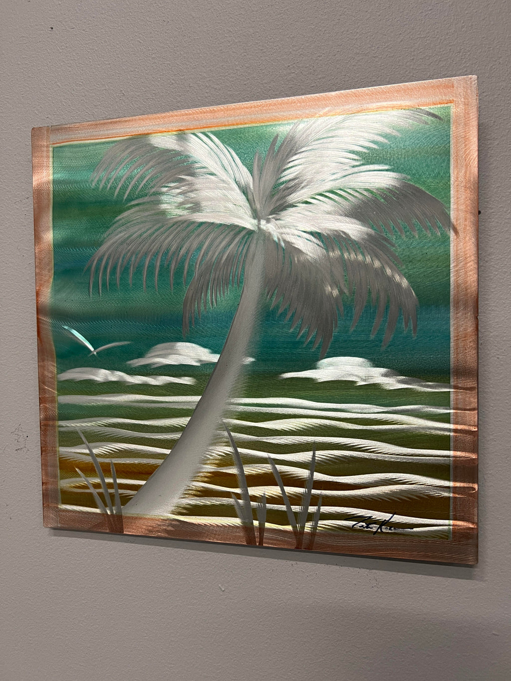 Florida Shore Palm Pete Koza Metal Art