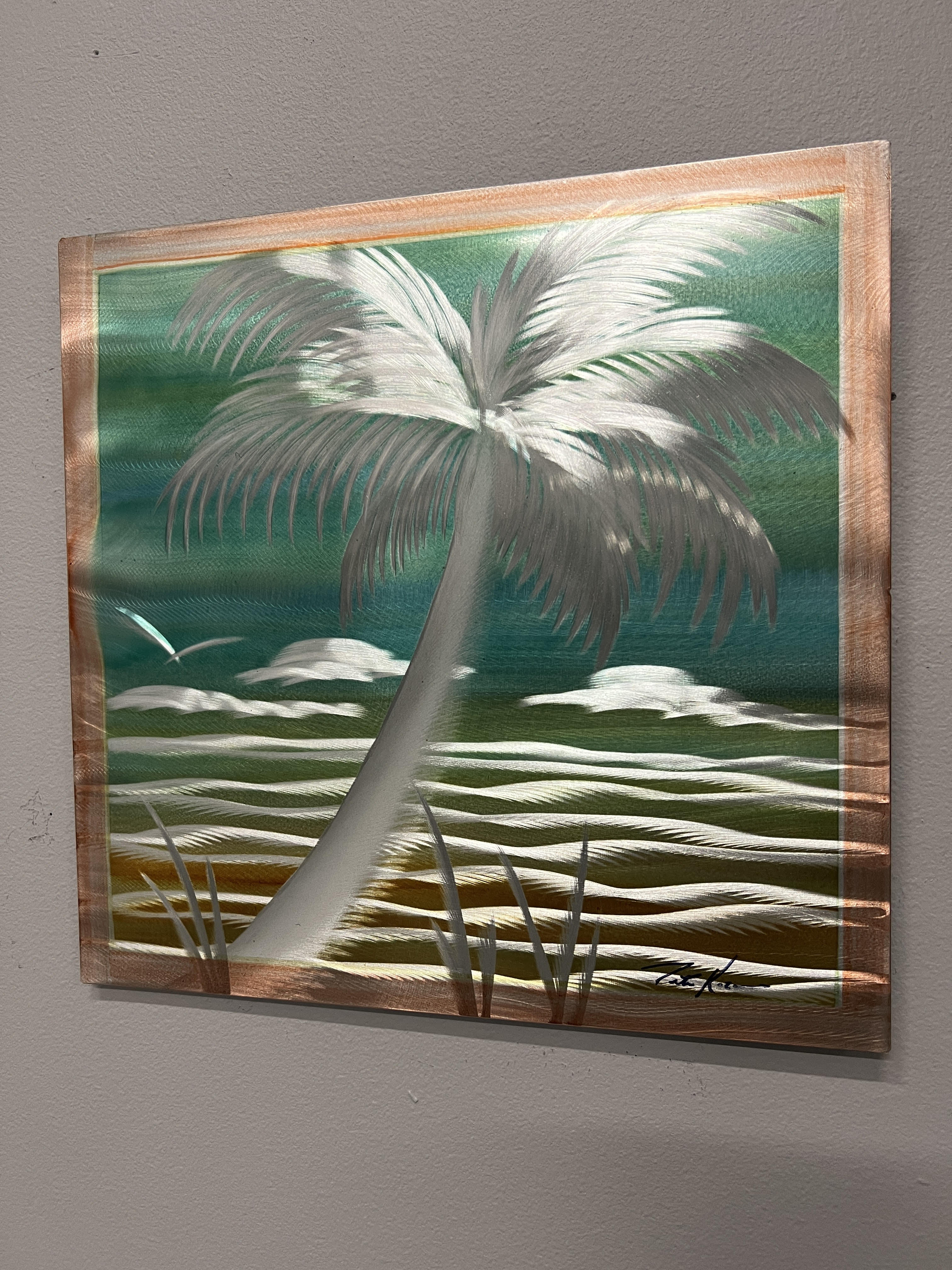 Florida Shore Palm Pete Koza Metal Art