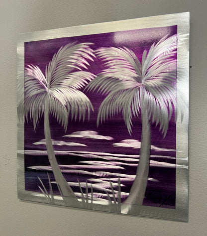 Purple Passion Palms Pete Koza Metal Art
