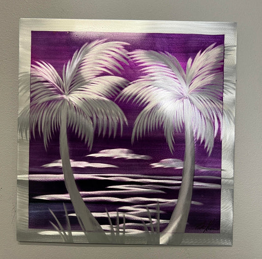 Purple Passion Palms Pete Koza Metal Art