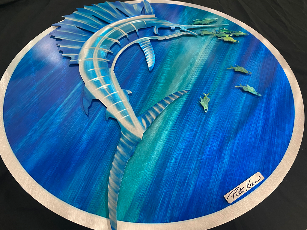 Sailfish Circle Pete Koza Metal Art