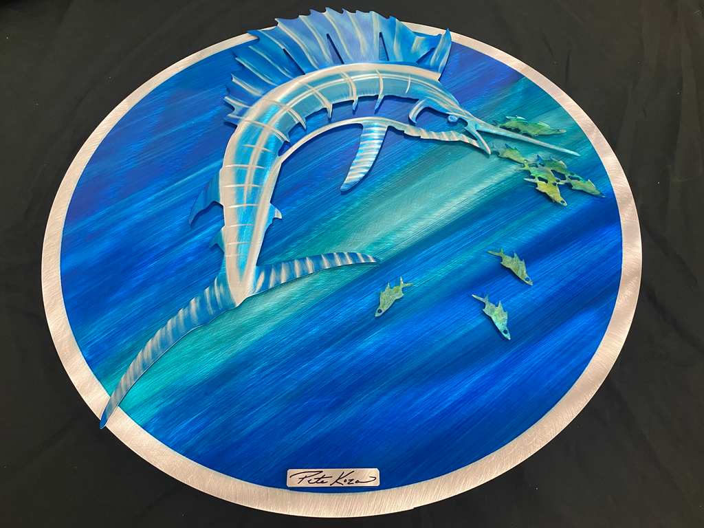 Sailfish Circle Pete Koza Metal Art