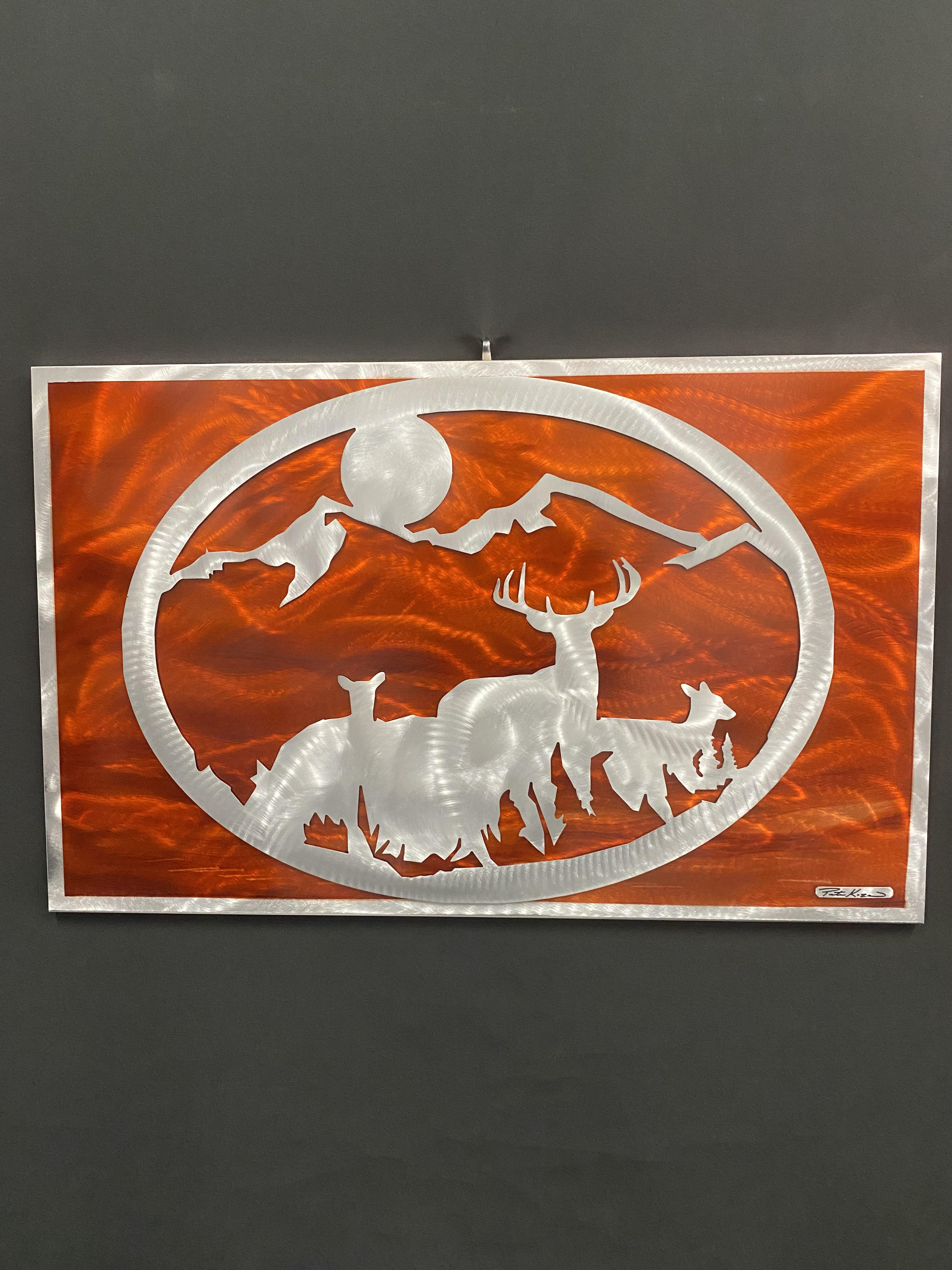 Mountains and Deer PETE KOZA METAL ART
