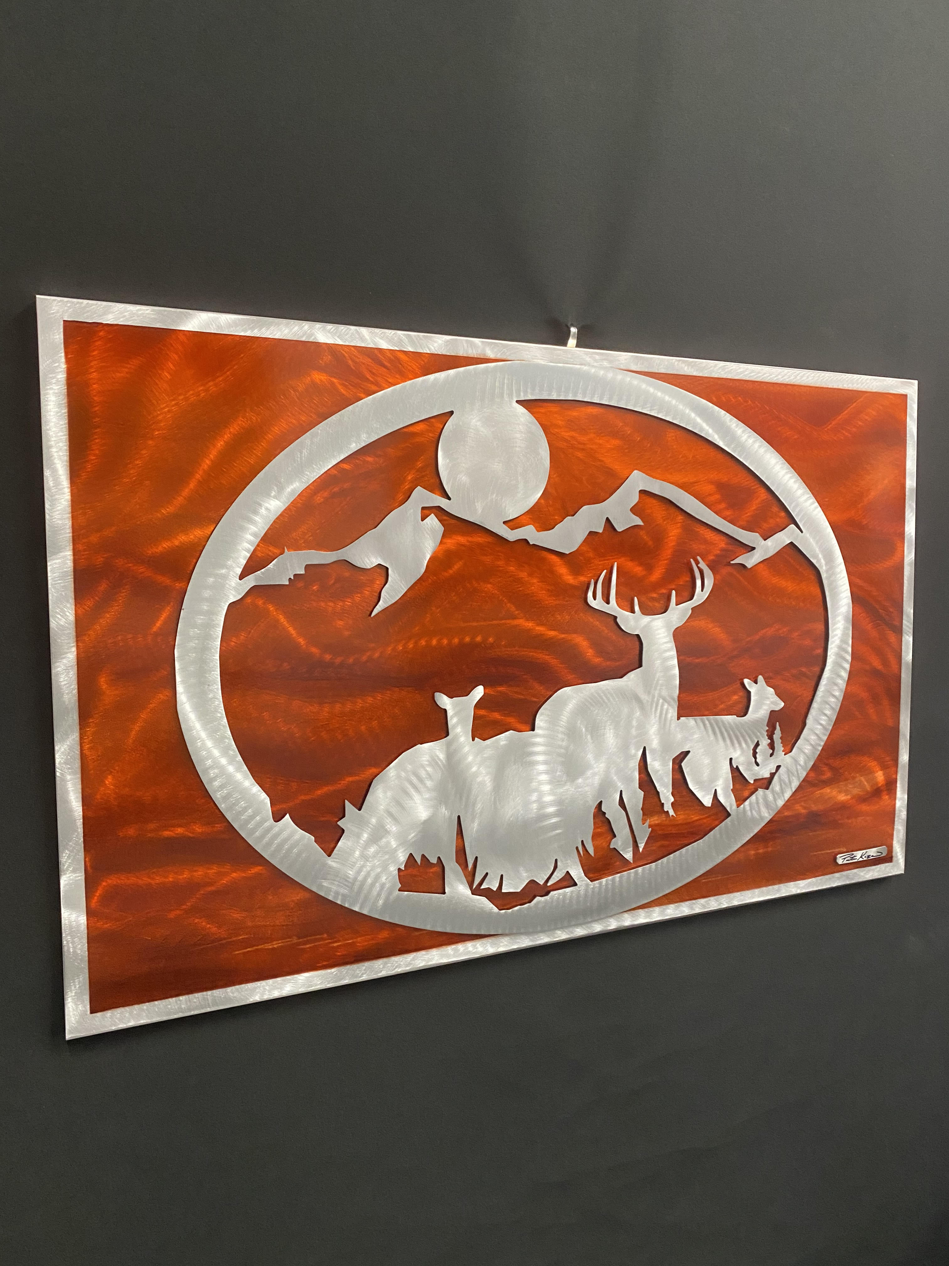 Mountains and Deer PETE KOZA METAL ART