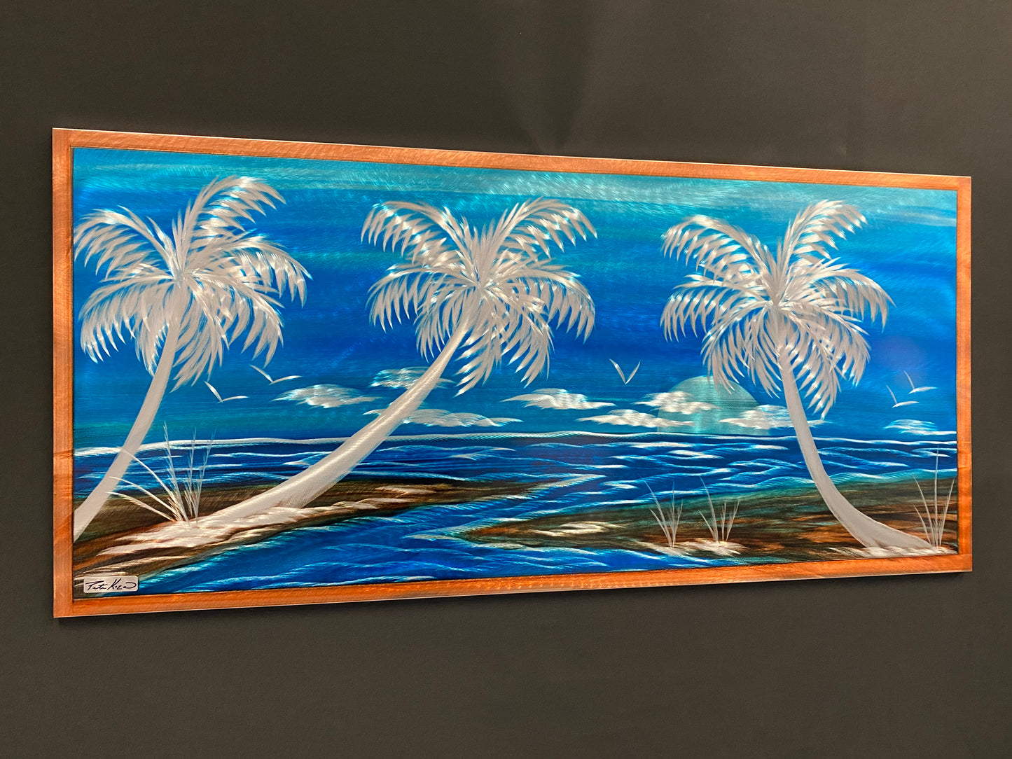 Palm Tree Island Immaculate "One Of A Kind" PETE KOZA METAL ART