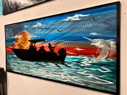 Boating Day "One Of One Only One Available" Pete Koza Metal Art