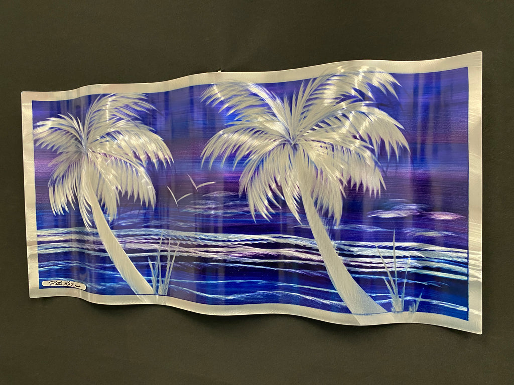 Purple Passion Island Ripple effect Pete Koza Metal Art
