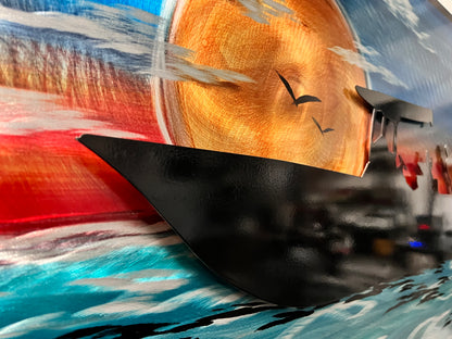 Boating Day "One Of One Only One Available" Pete Koza Metal Art