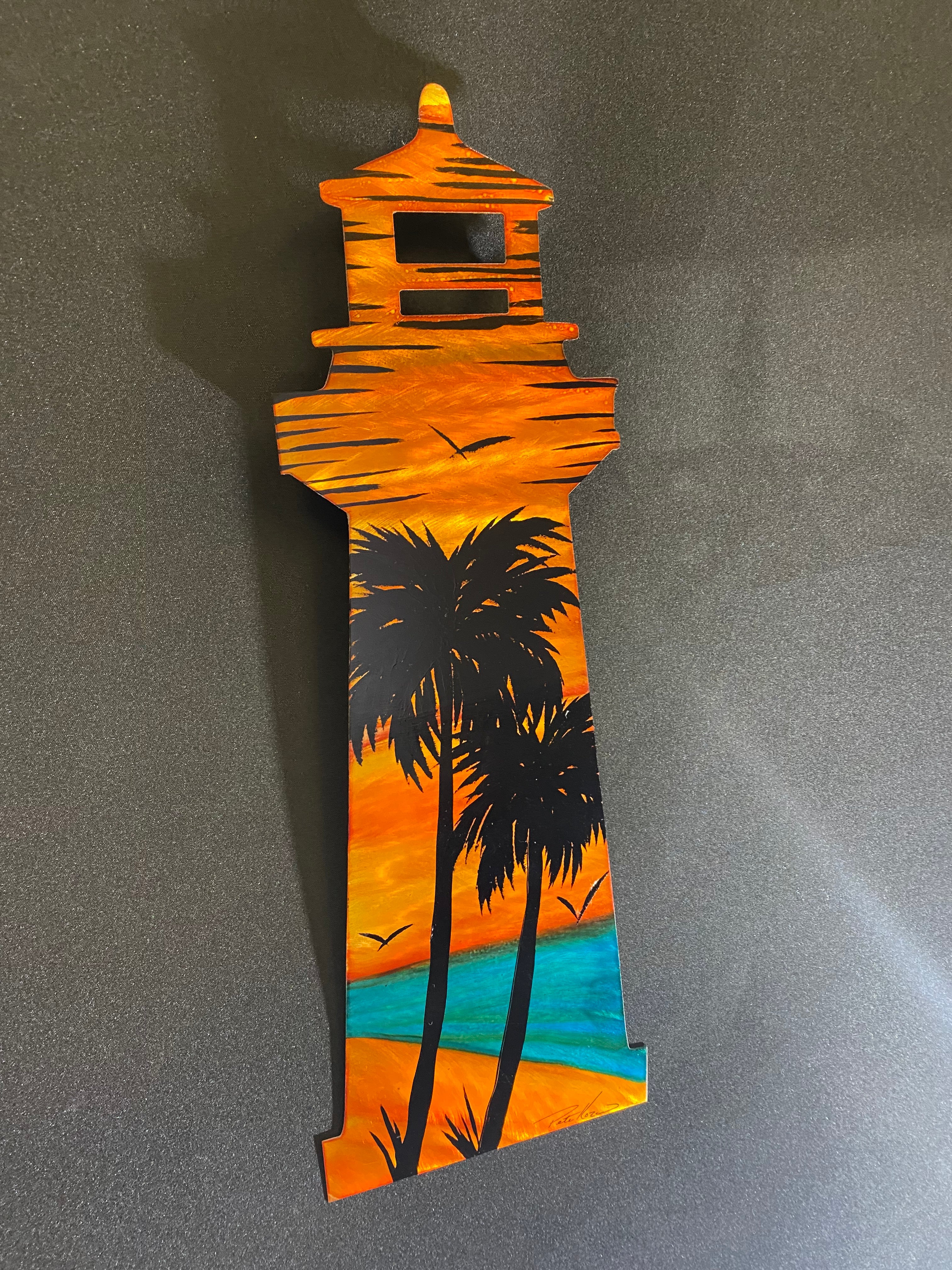 Sunny Light House Palms PETE KOZA METAL ART